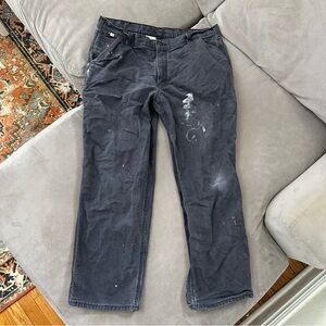 Carhartt Fire Resistant Distressed Work Wear Dungaree Jeans Pants CAT 2 38x29